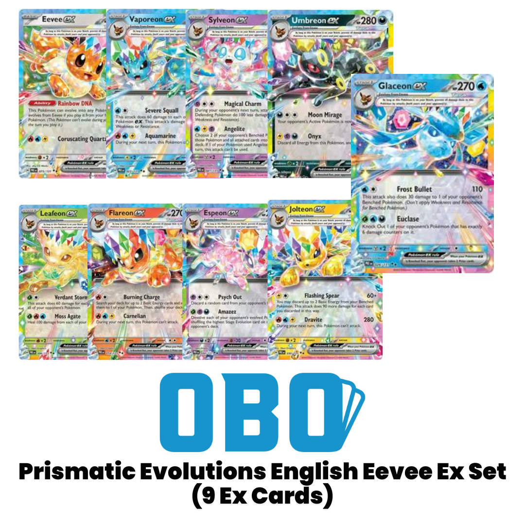 Prismatic Evolutions English Eevee Ex Set (9 Ex Cards)