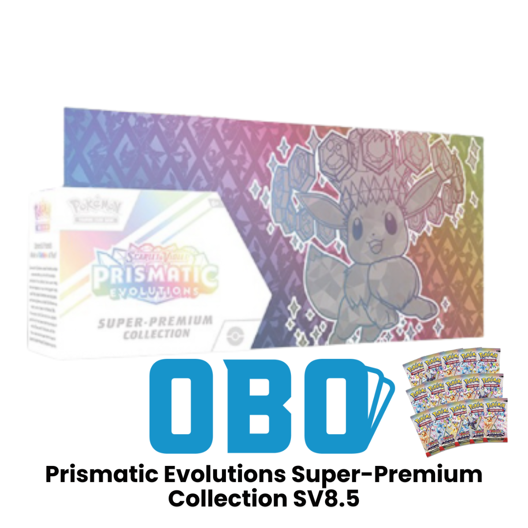 pokemon cards prismatic evolutions super premium collection Prismatic Evolutions Super Premium Collection SV8.5 – OBO Collectibles